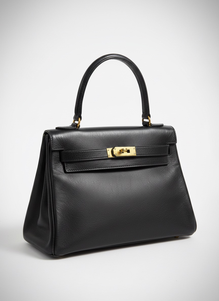 Sac noir style hermes 