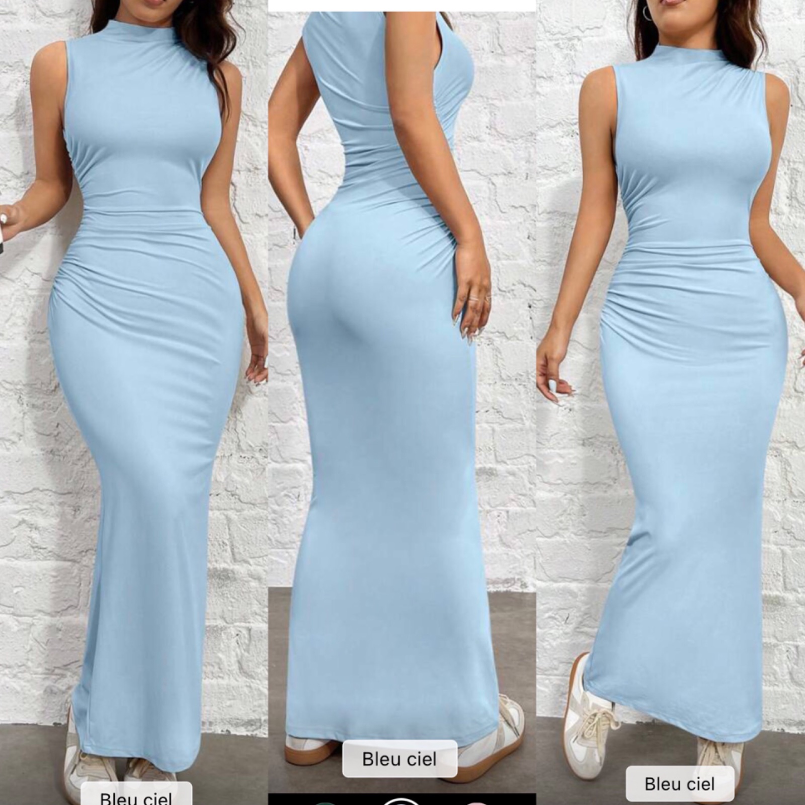 Robe bleu ciel shein 