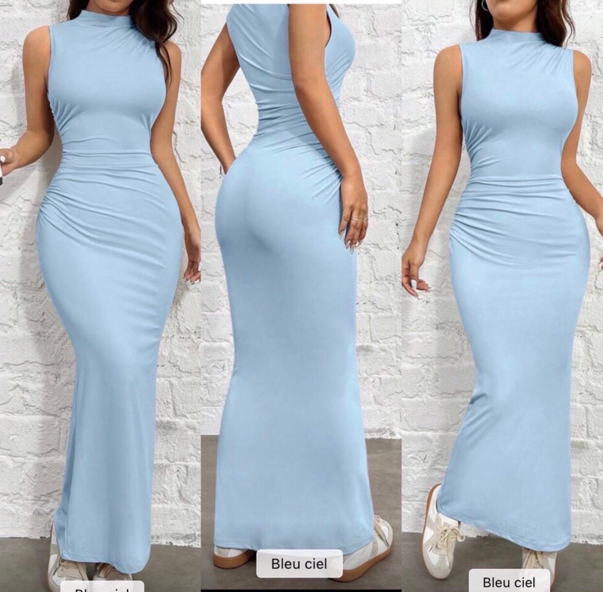 Robe bleu ciel longue