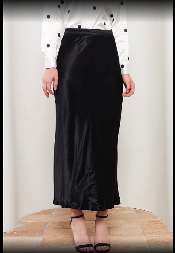 Jupe noir en satin