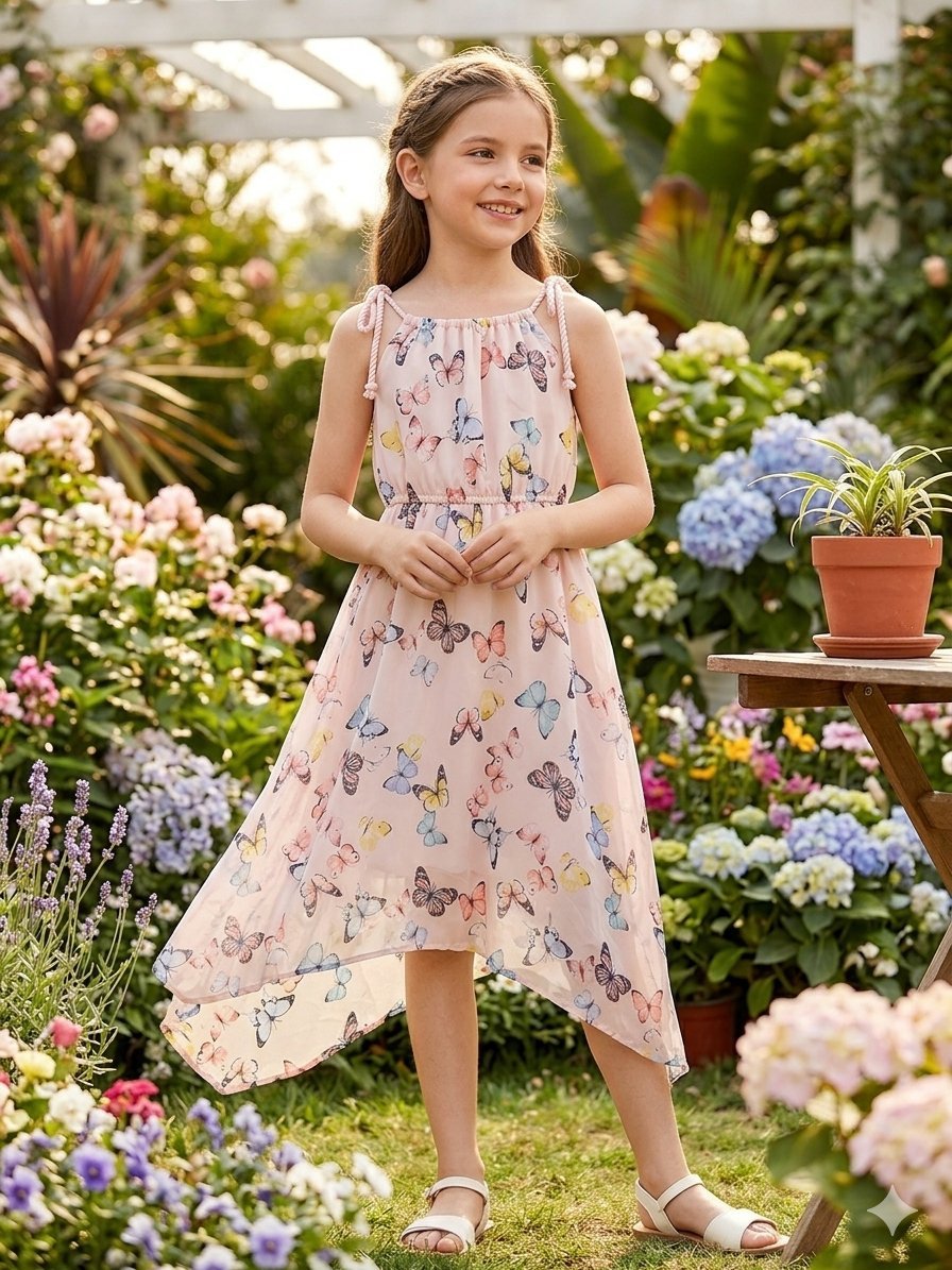 Robe d'été mousseline pour fillette