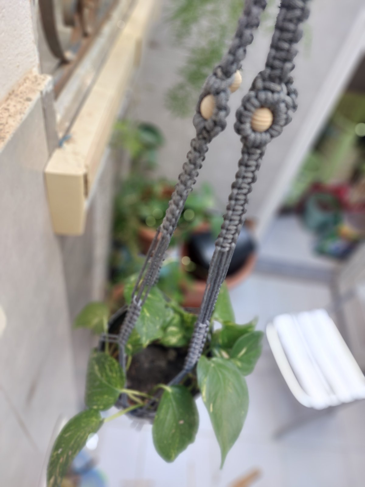 Suspension plante macramé hand made 