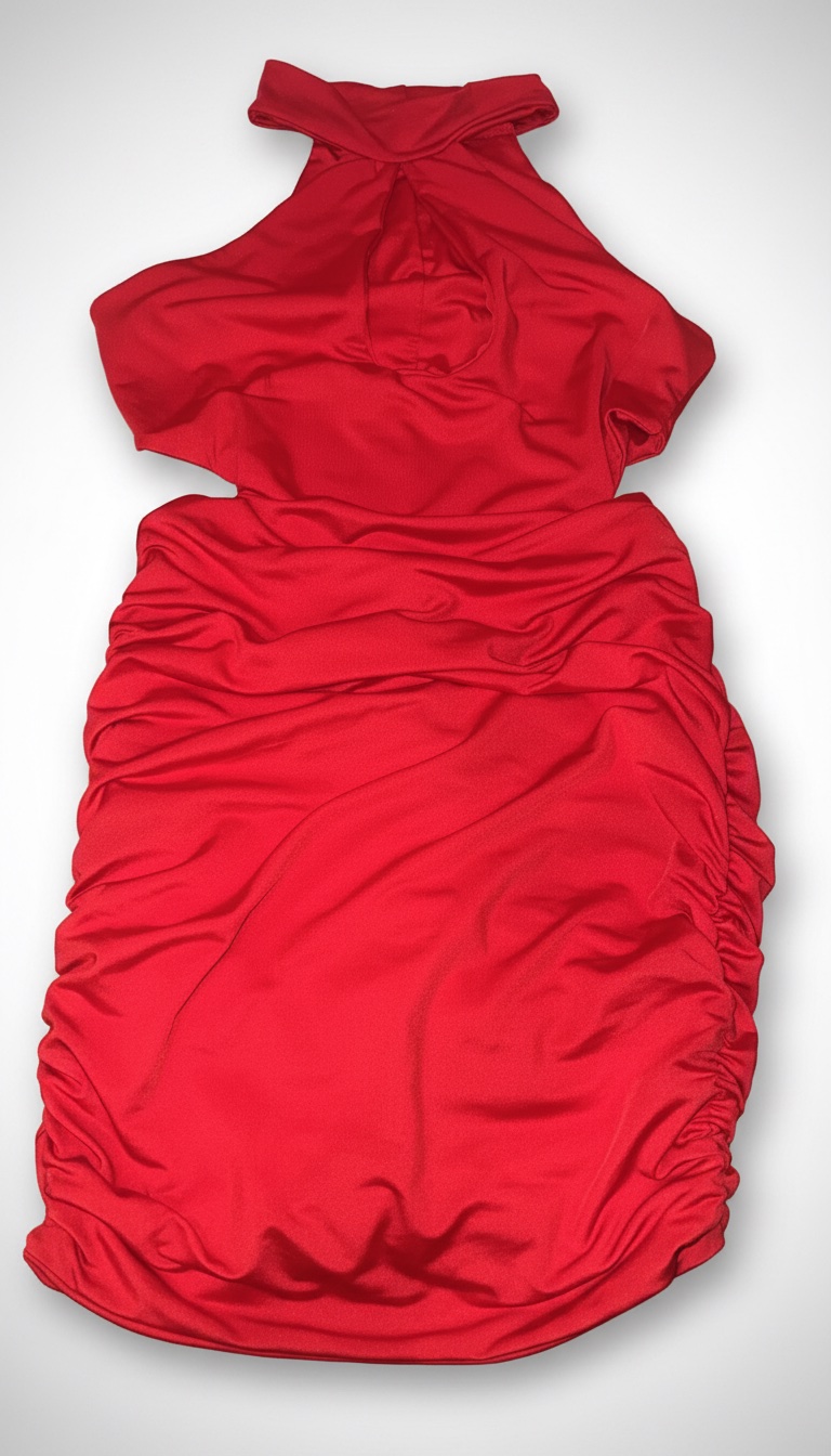 Robe rouge ajustee 