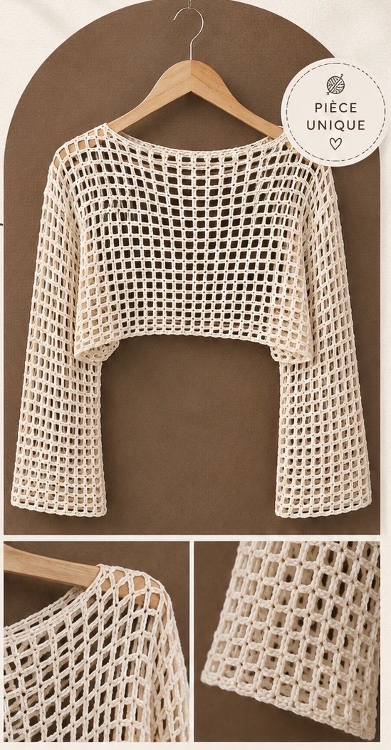 Haut en crochet fait main