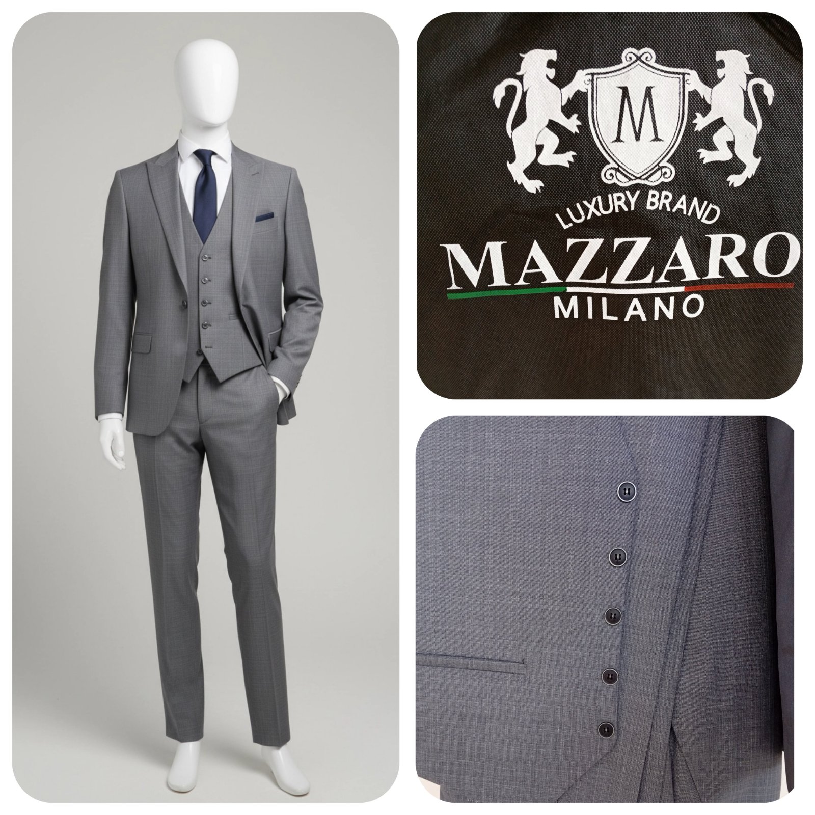 Costume 3 pieces by MAZZARO MILANO.dernier démarque 