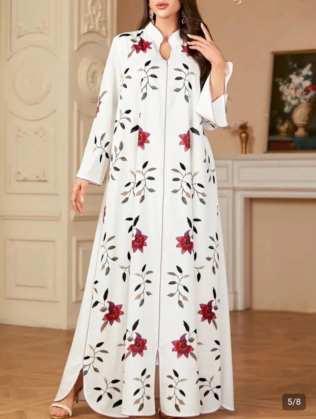 Abaya fleurie 