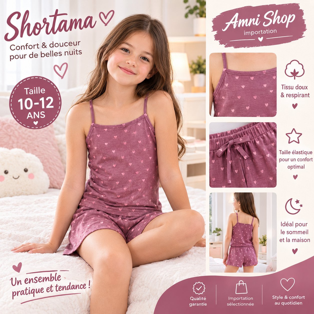 Pyjama fille- Shortama