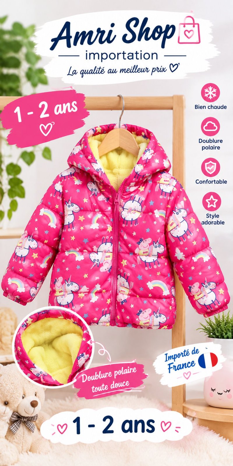 Doudoune fille 1-2 ans 