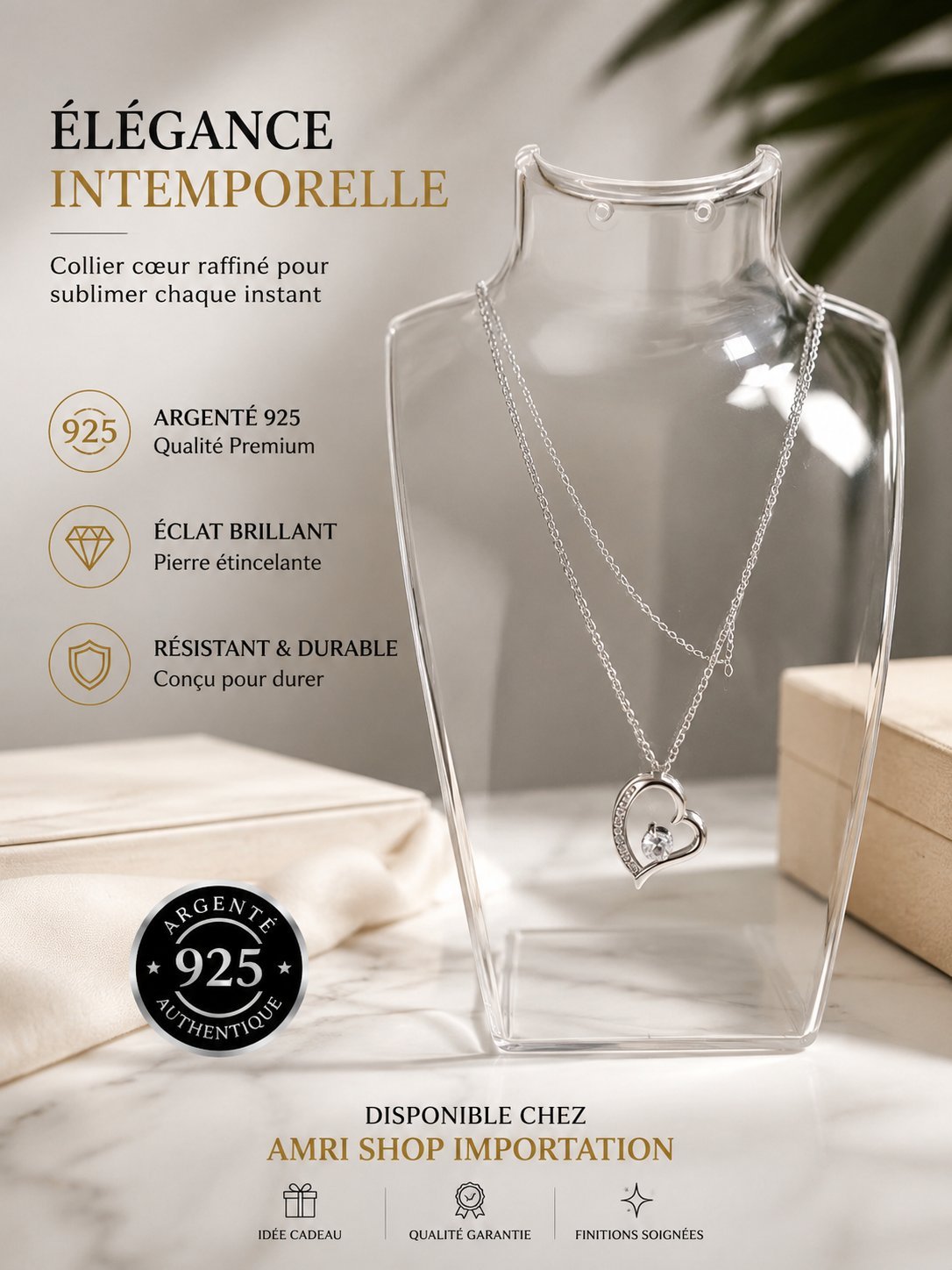Collier Cœur Argent 925 – Un Classique Indémodable