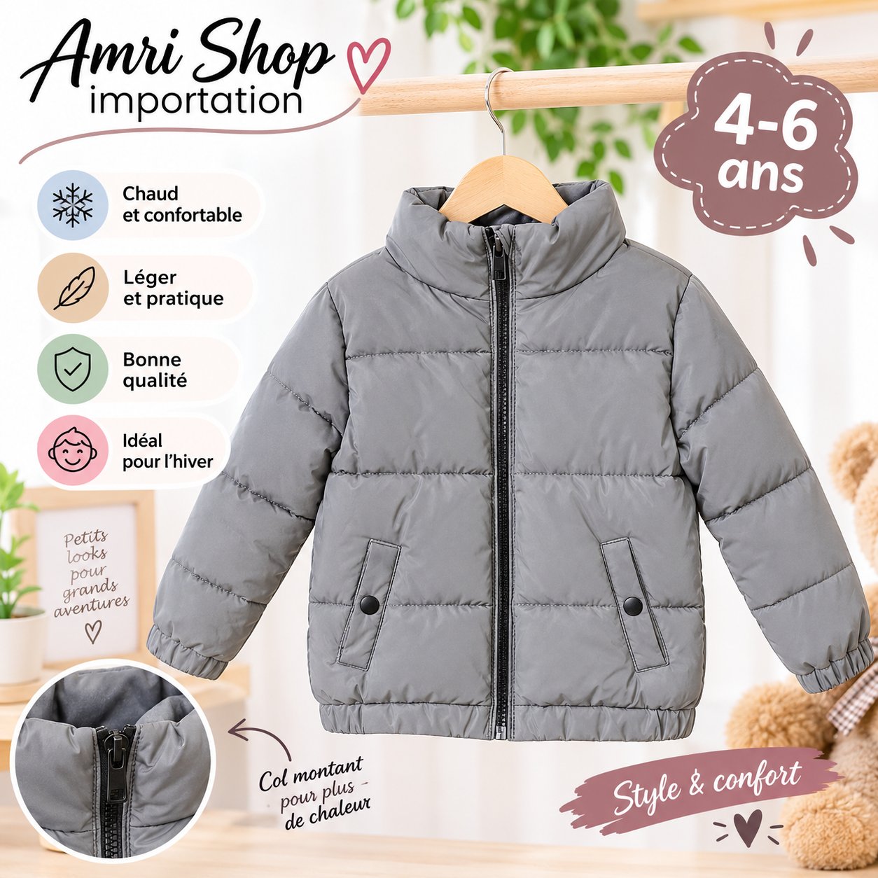 Doudoune enfant – 4 à 6 ans 