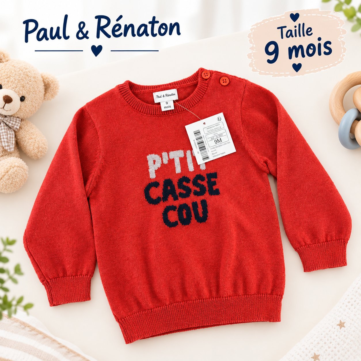 Pull bébé Paul& Rénaton