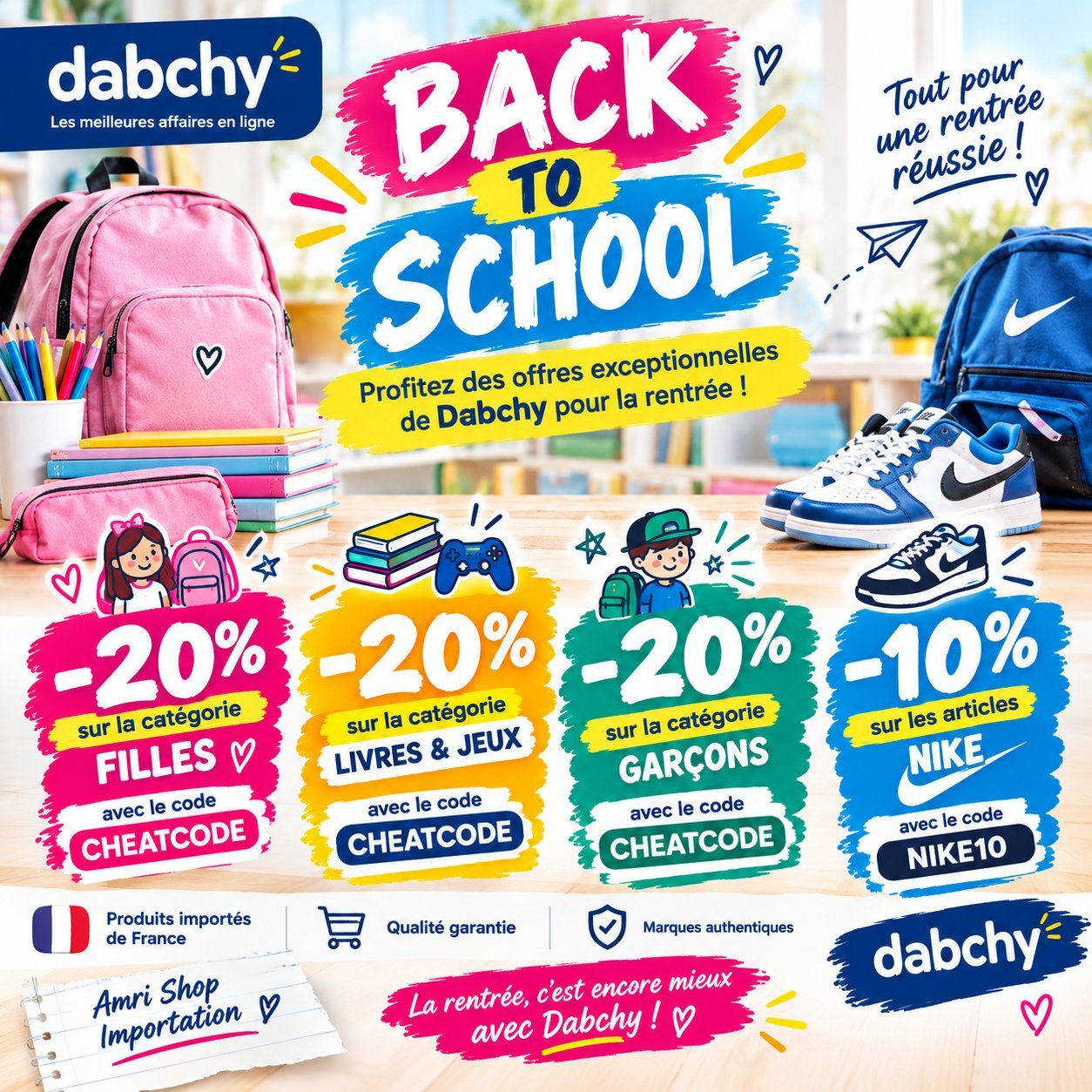 Remise (-20%) sur Dabchy 
