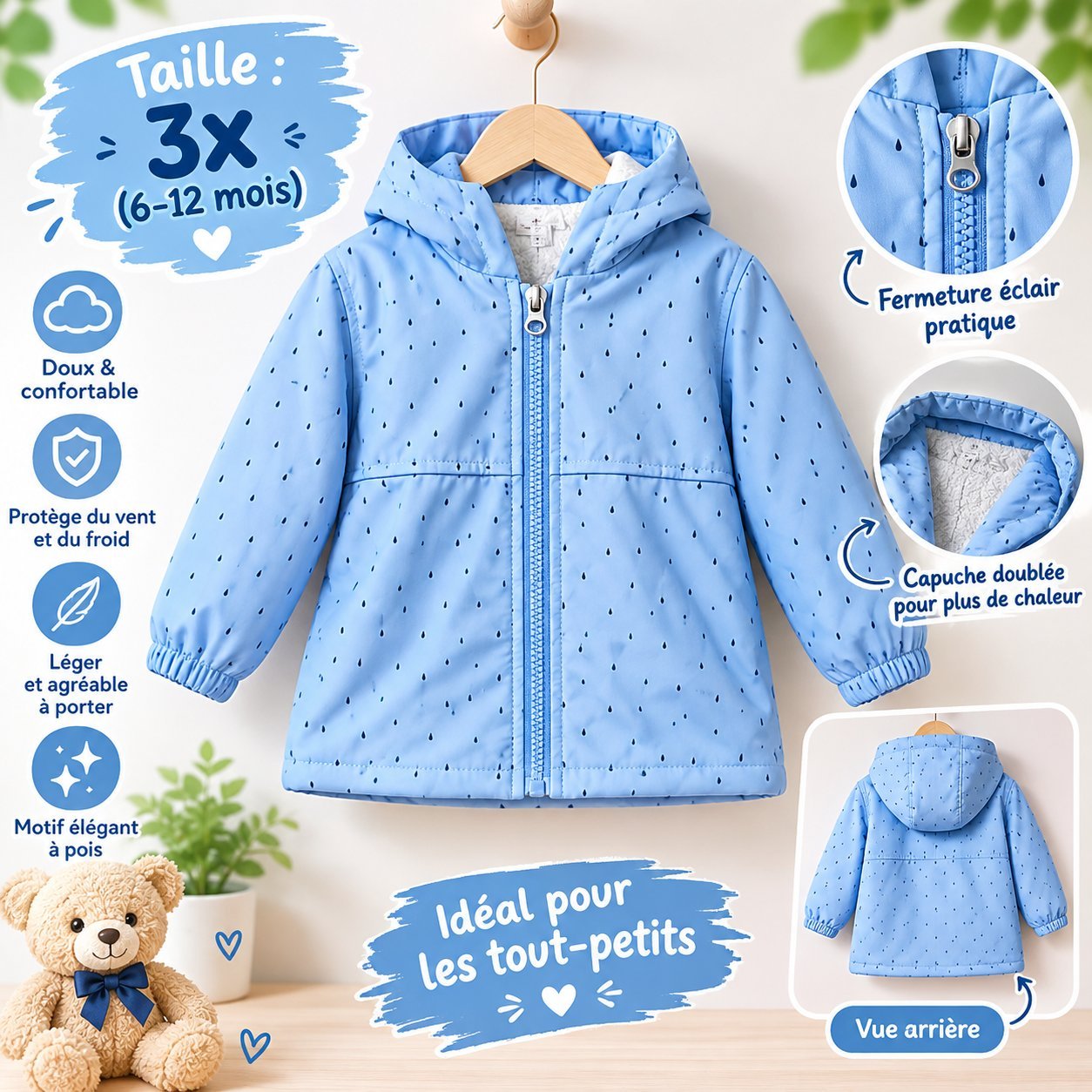Veste bébé garçon marque Zeeman 