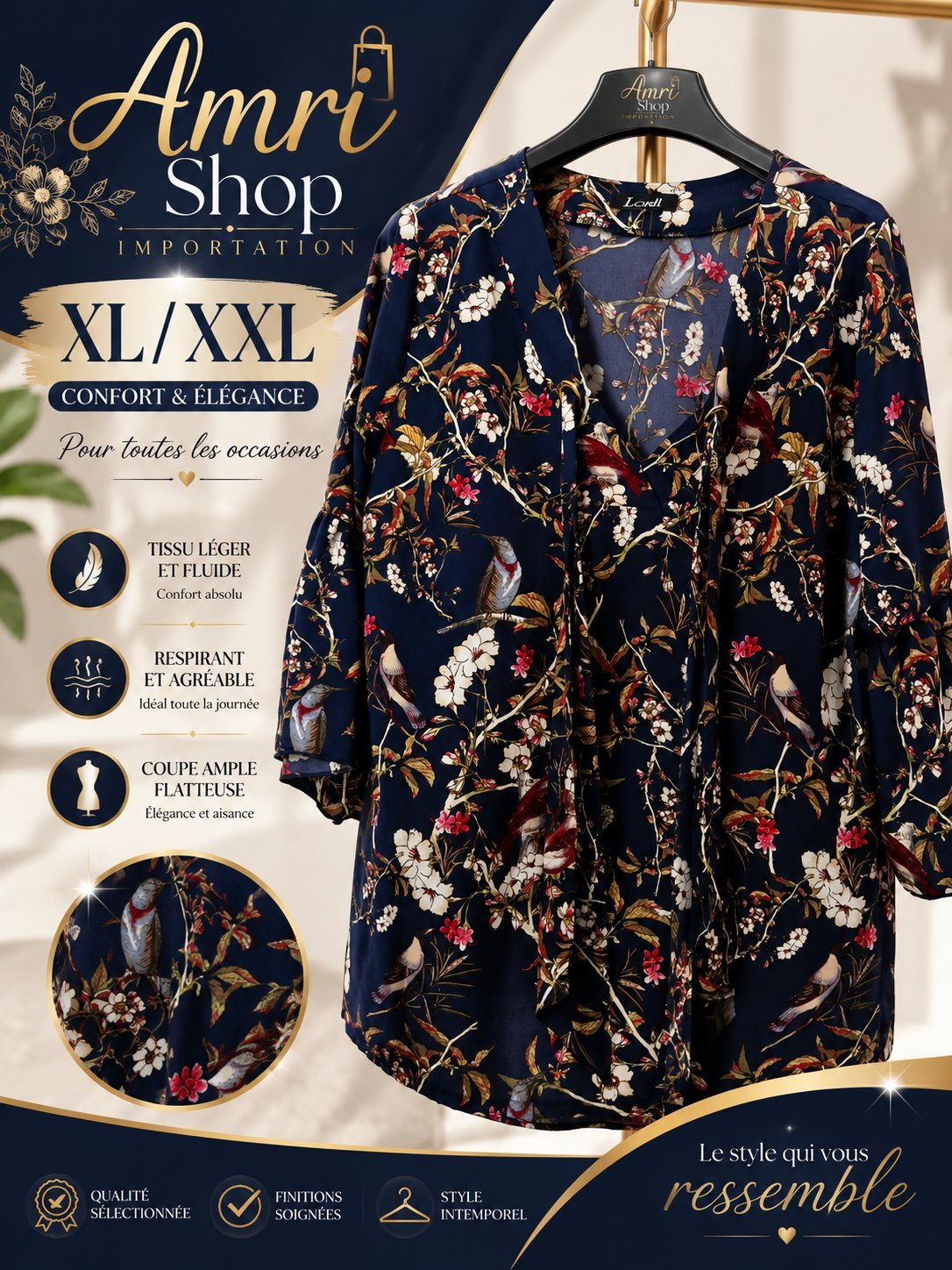 Blouse florale 