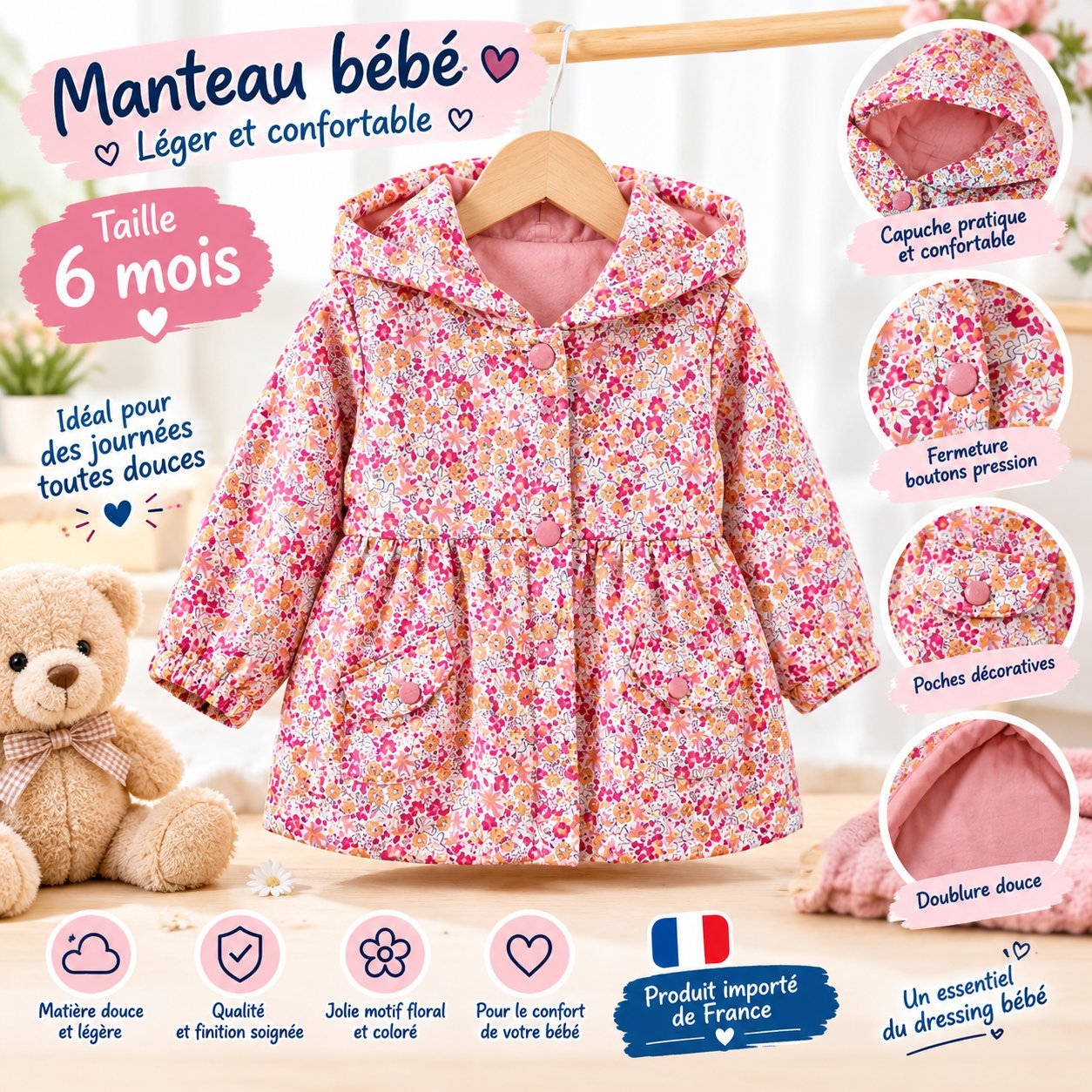 Manteau bébé fille Creeks