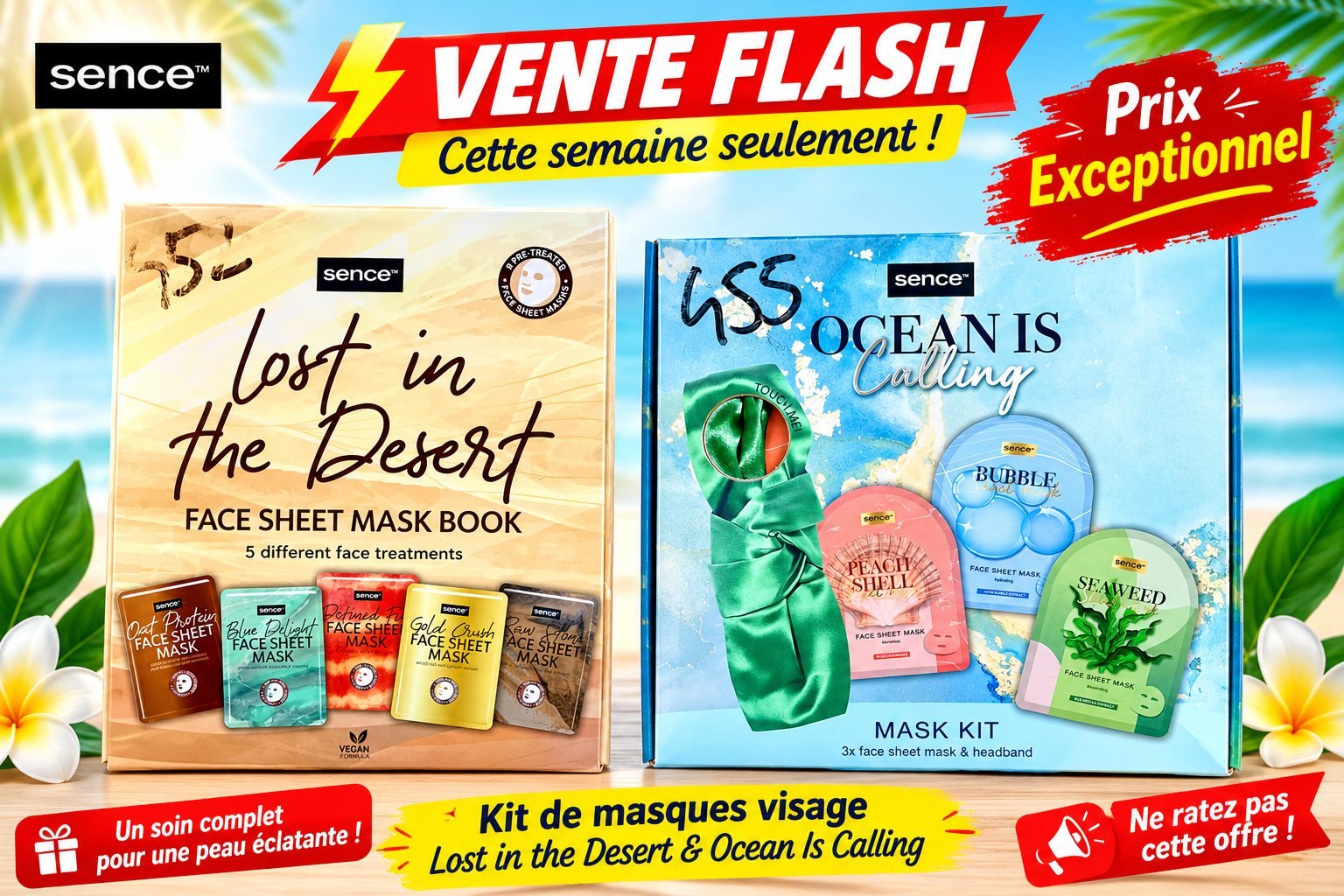 Lot de deux Coffrets masque visage 