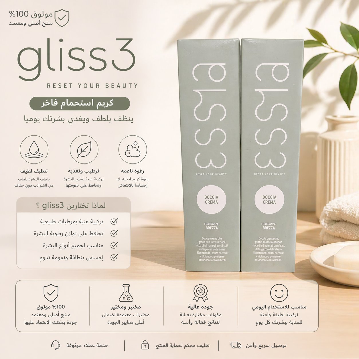 Gliss3 - crème de douche 