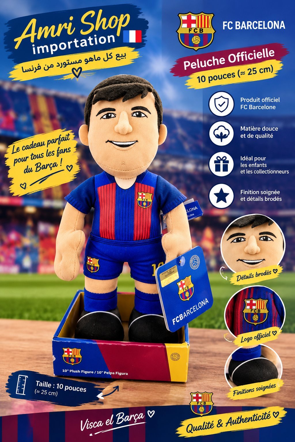 Peluche FC Barcelone 
