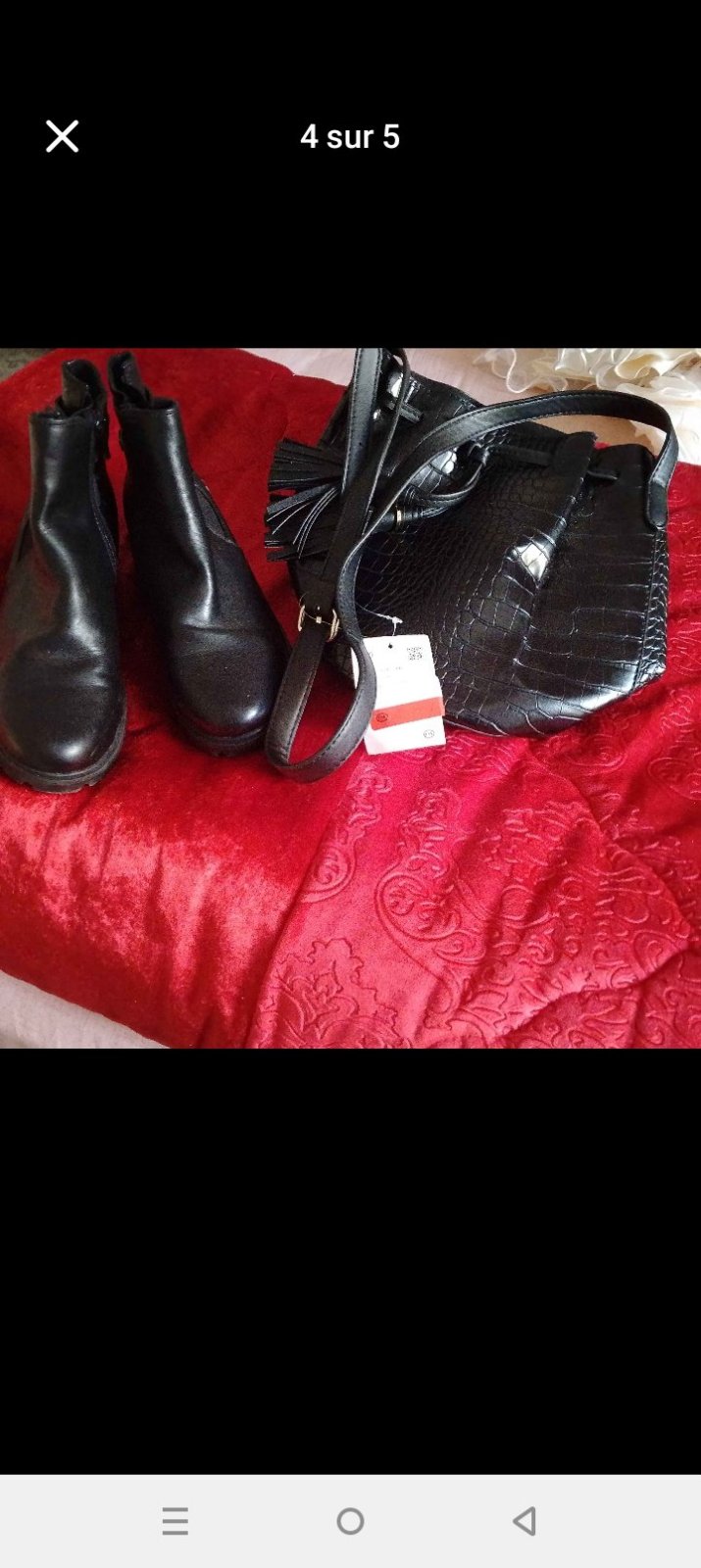 Bottines et sac
