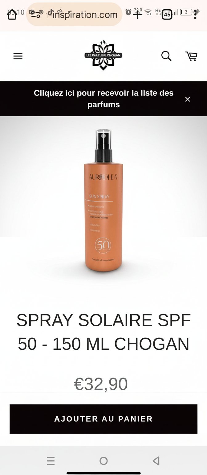 Spray solaire