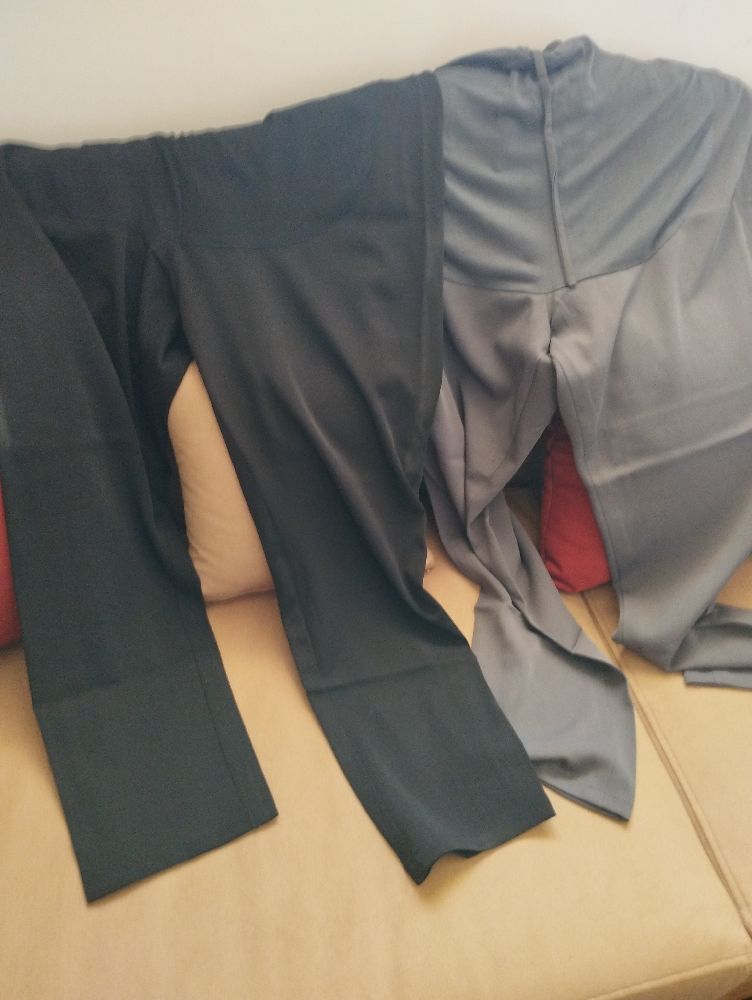Deux pantalons pour femme enceinte tissus ta7foun jdaydine
