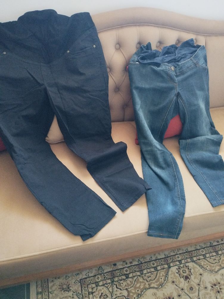 Lot deux pantalons djean pour femme enceinte