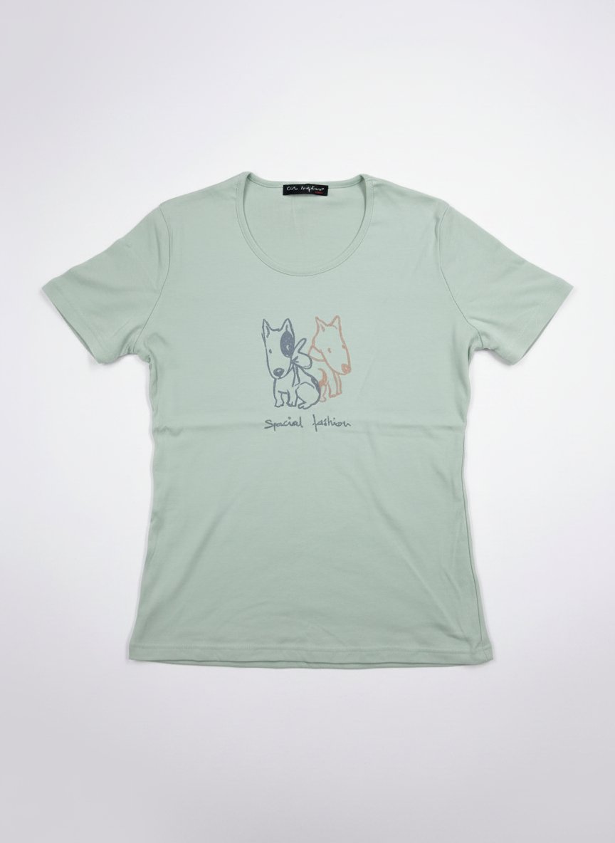 T-shirt femme vert menthe Côte Anglaise