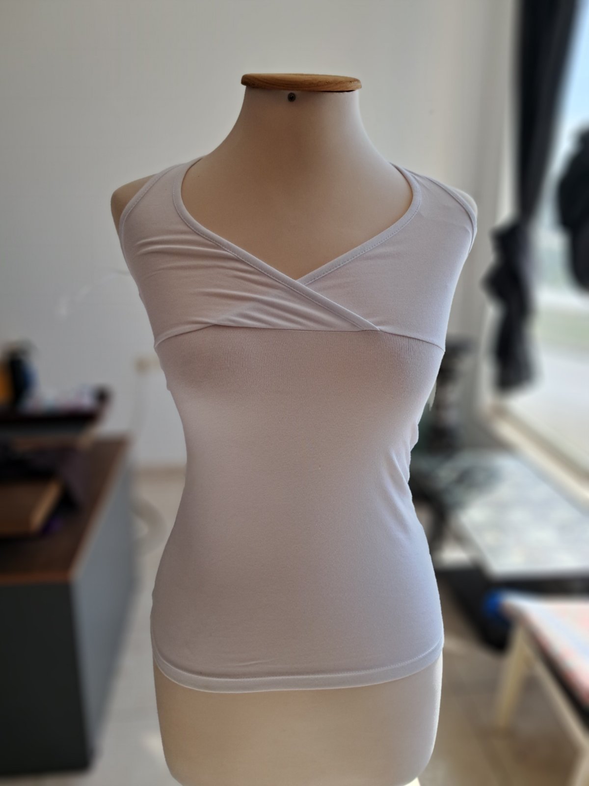 Top blanc dos nu col croisé - Taille S