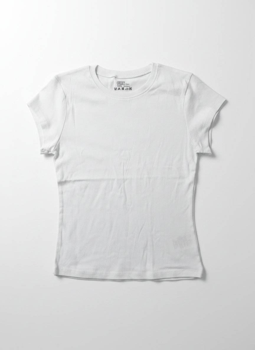 T-shirt femme blanc uni PMK Basic