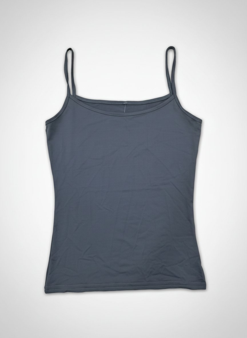 Débardeur femme gris ardoise bretelles fines