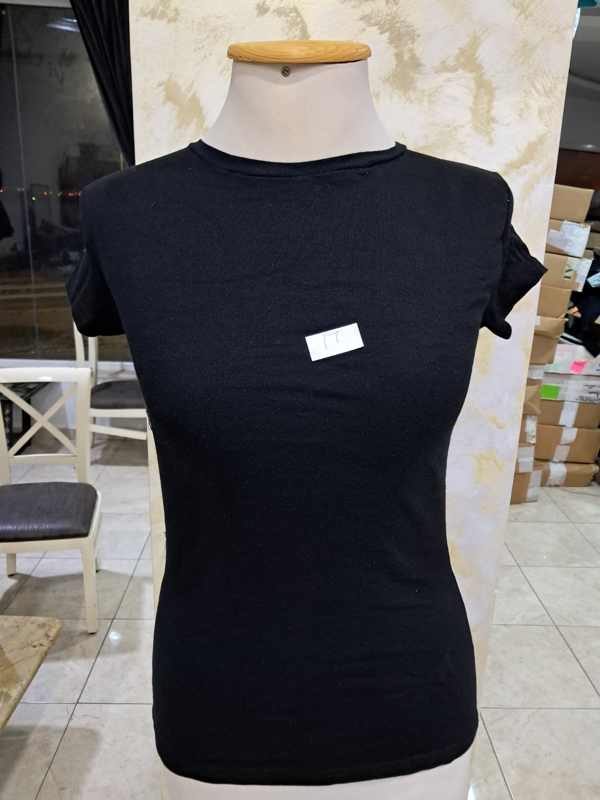 T-shirt noir basique col rond - Taille M
