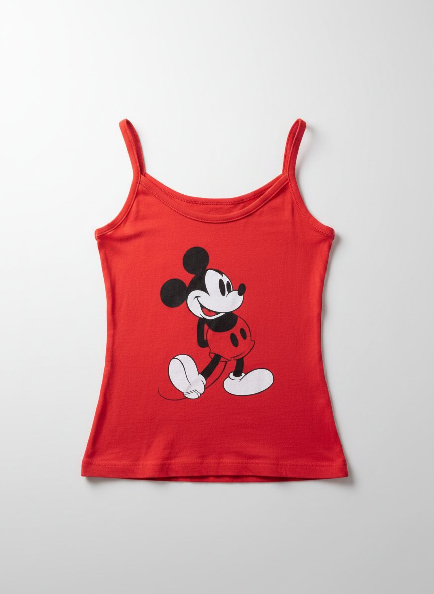 Débardeur Mickey Mouse rouge Disney NEUF jamais porté 