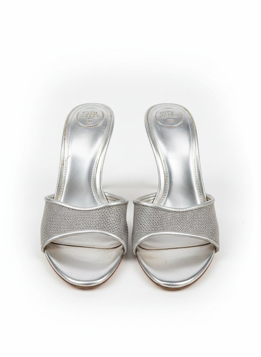 Mules talent argent zara