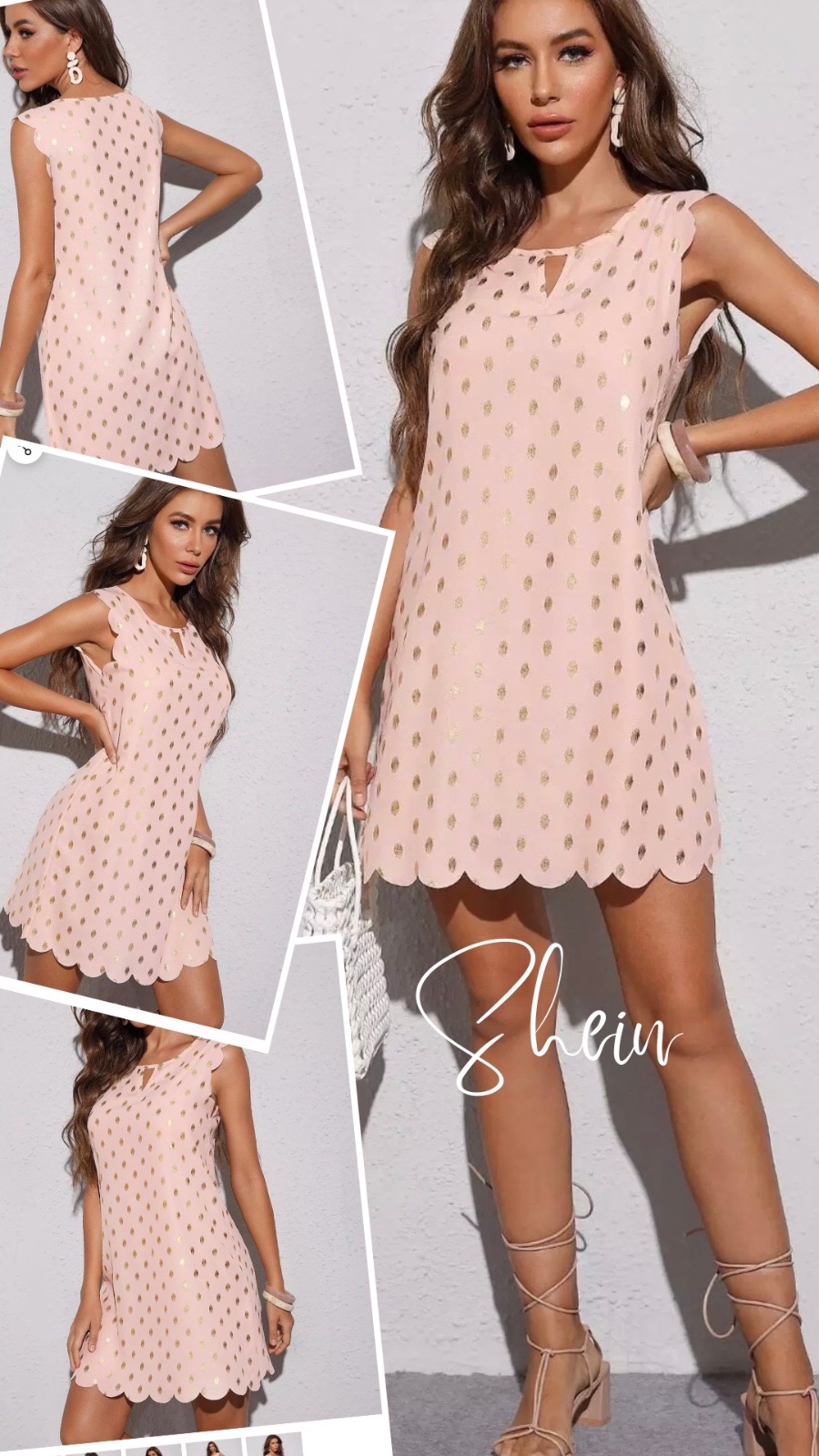 Robe coquette shein a point dore 