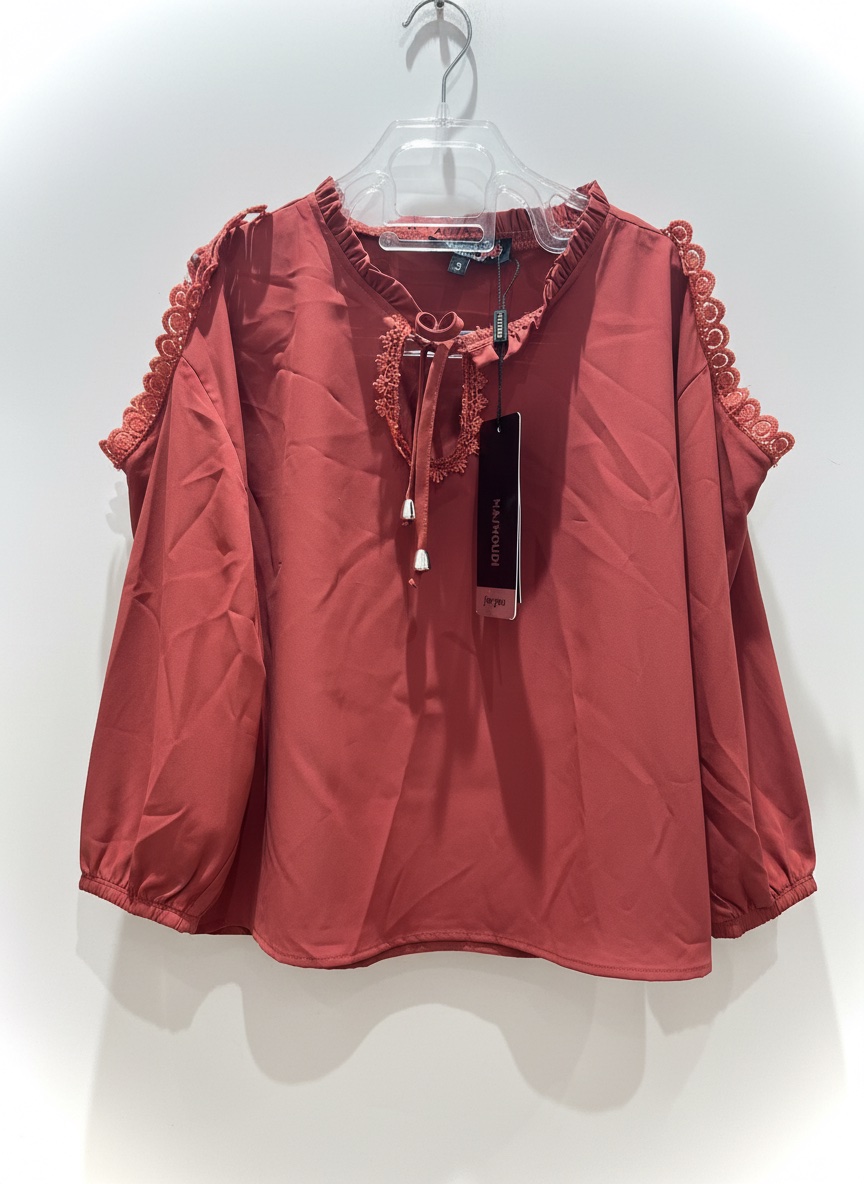 Blouse rouge brique