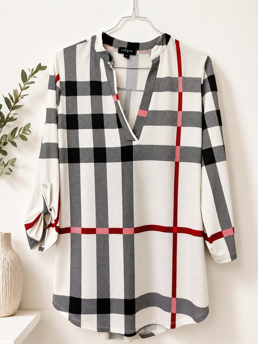 Blouse à carreaux
