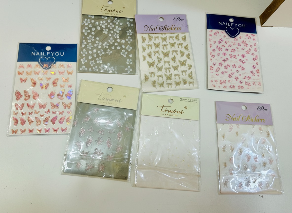  7 Stikers pour nails   Fihom ejdid mempas moust3mll w fihom mest3mlin chweya