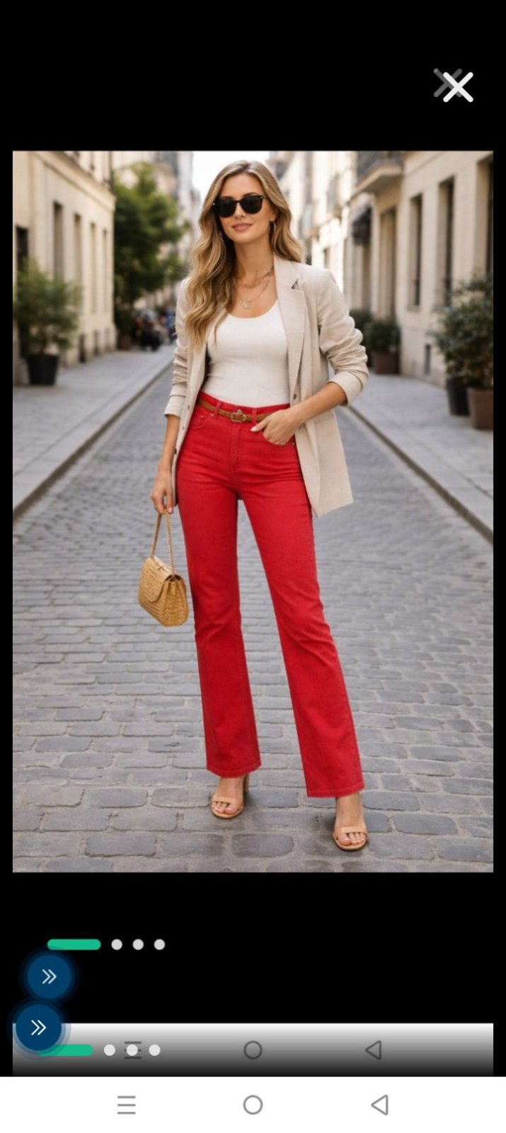 Prix bas ! jean rouge Levis Strauss, taille 38 européenne, coupe évasée 