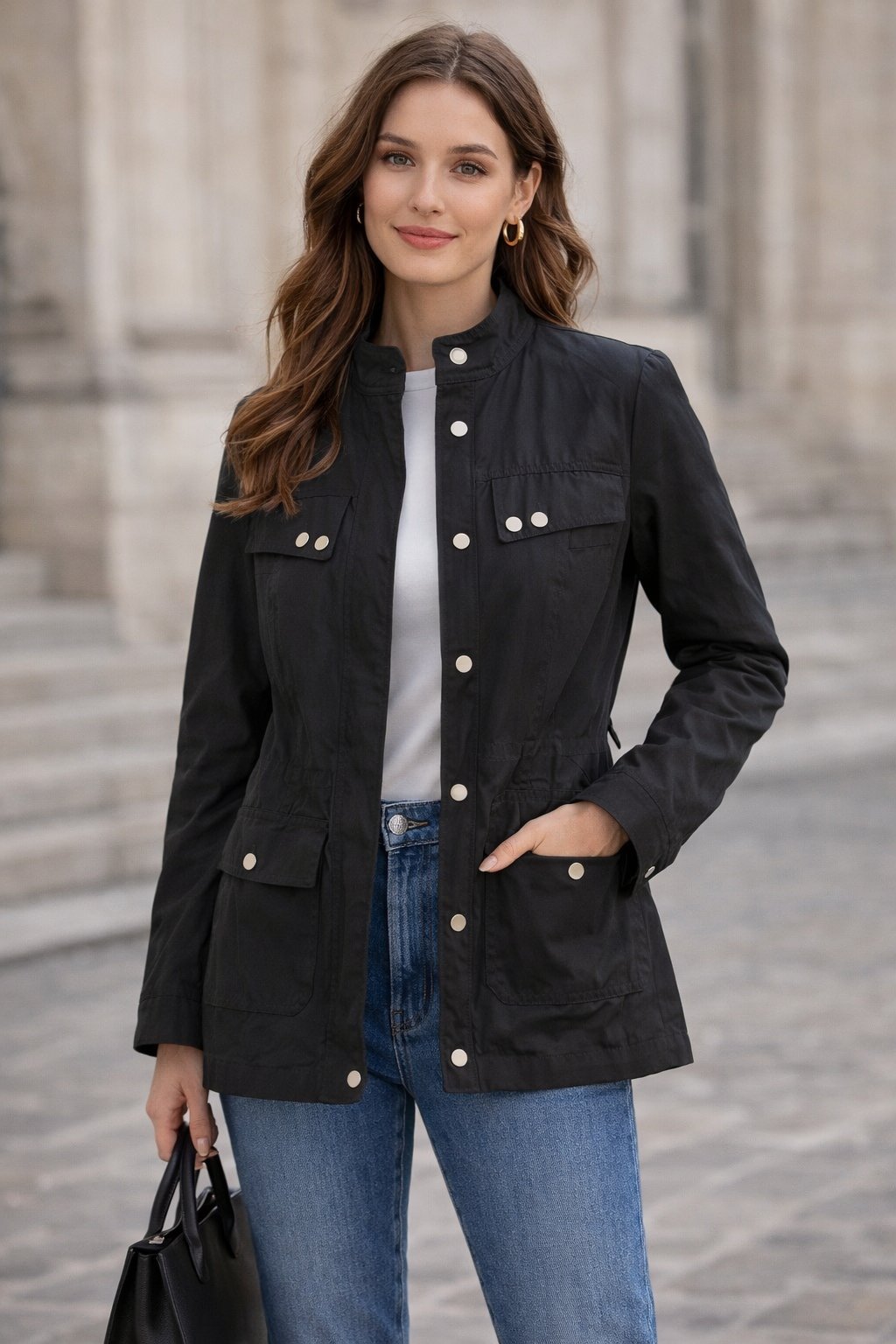 Veste marron au style moderne et élégant 