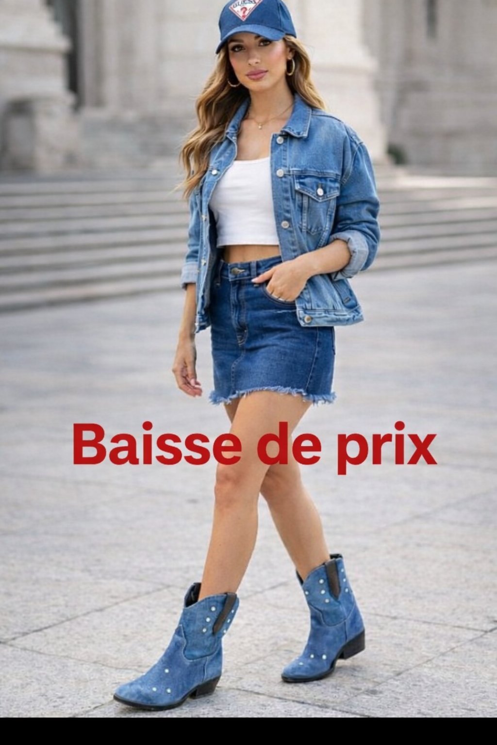 Profitez du prix! Magnifiques bottines en denim Guess originaux. 
