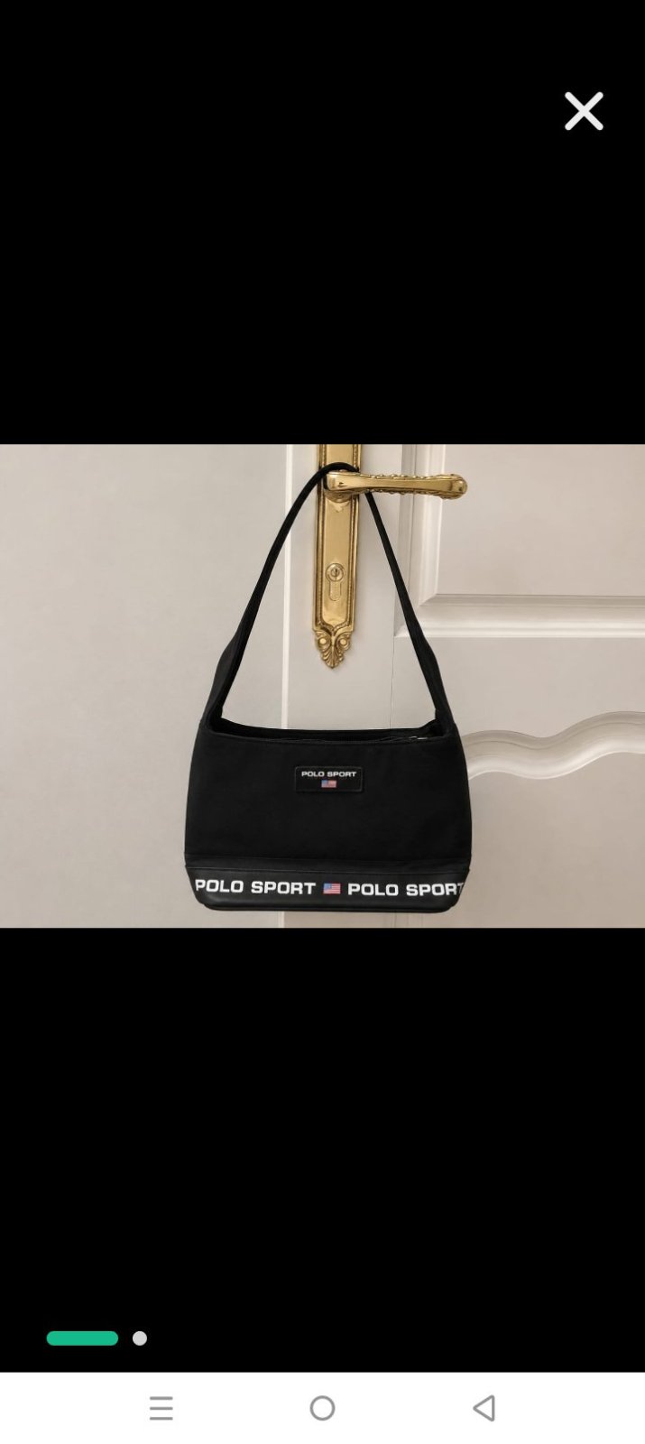 Baisse de prix ! Sac à bandoulière baguette de style sportif. De la marque Ralph Lauren 