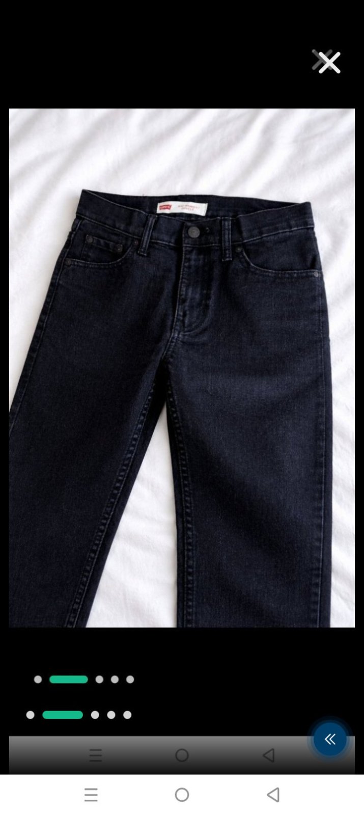 Jean Levi's noir délavé, coupe droite, taille 36