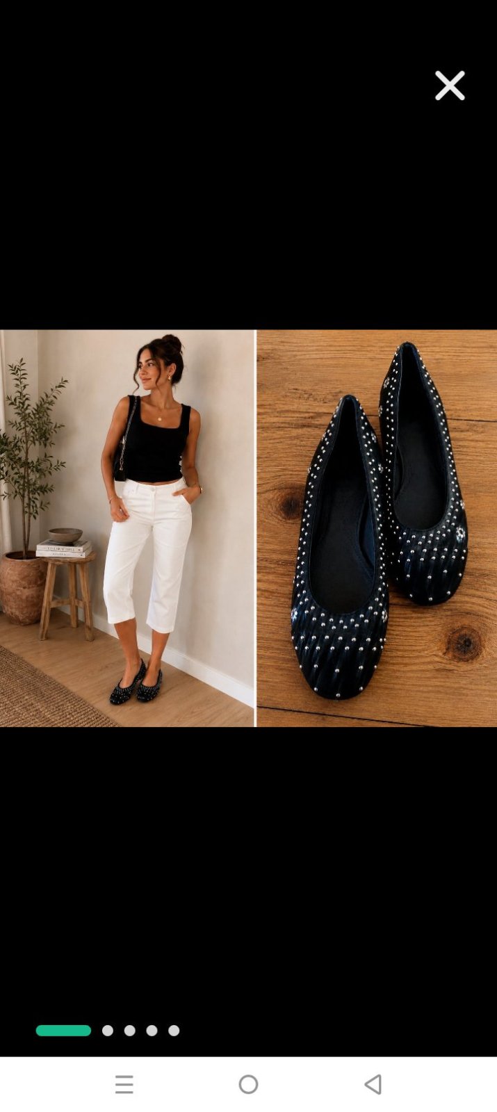Nouveau prix !Magnifiques ballerines noires Geox Mardilea en cuir nappa douple et semelle respirante. Effet matelassé et petits clous argentés. Prix catalogue 119,95 €