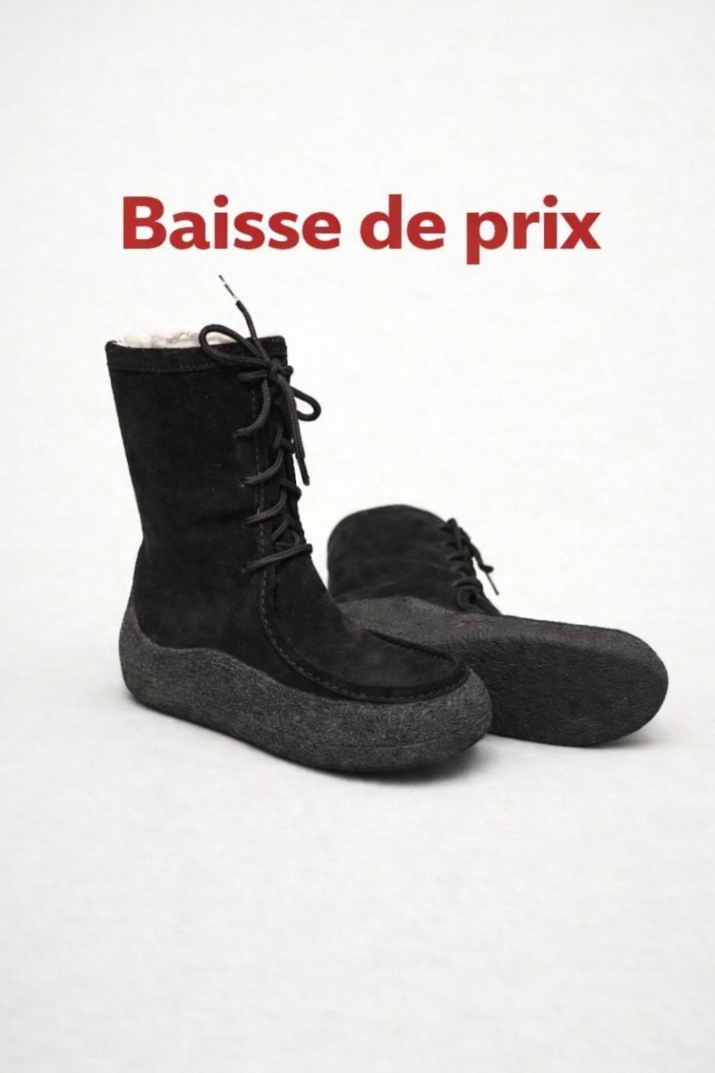 Bottines en daim marron foncé 