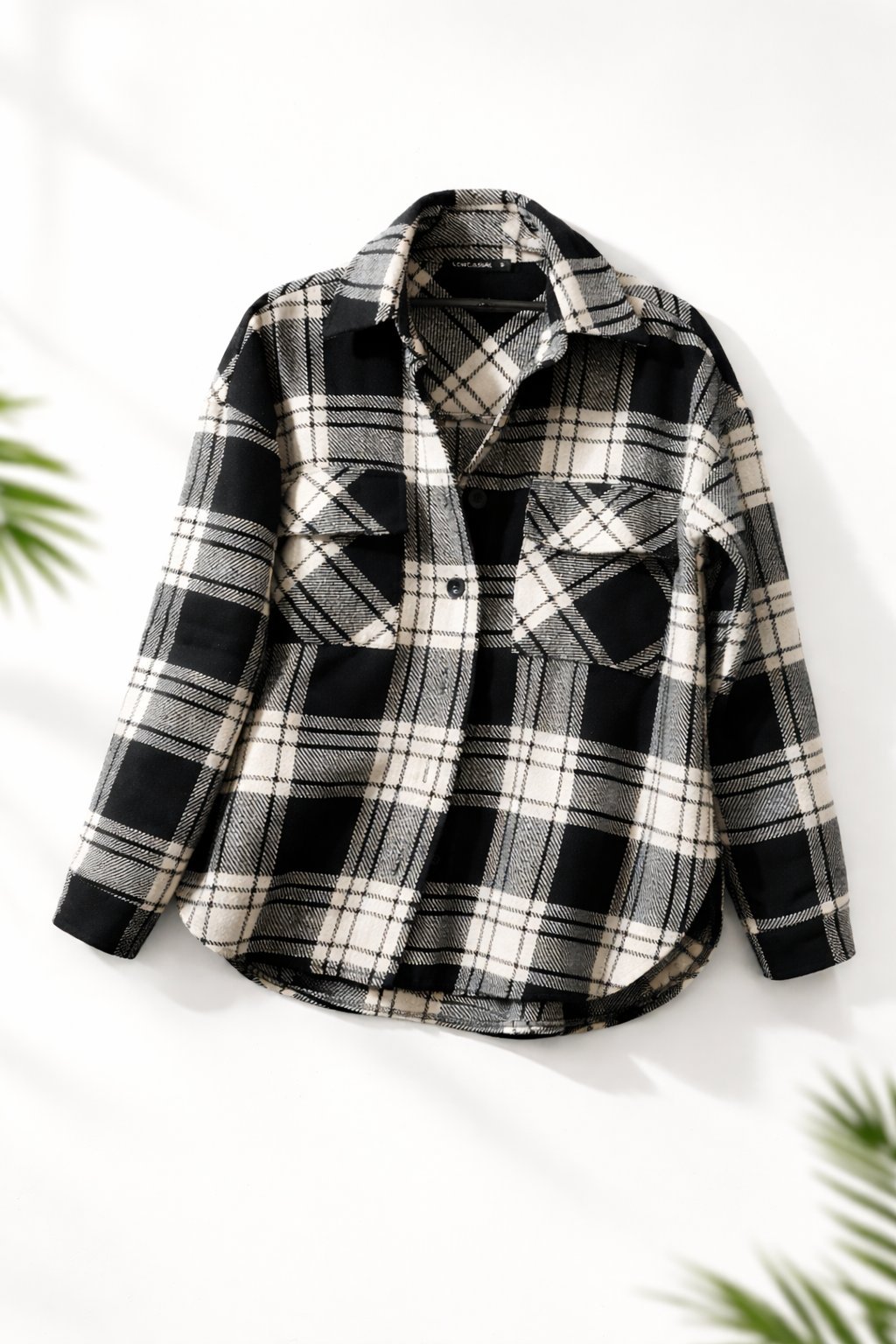 Chemise carreaux noir/blanc