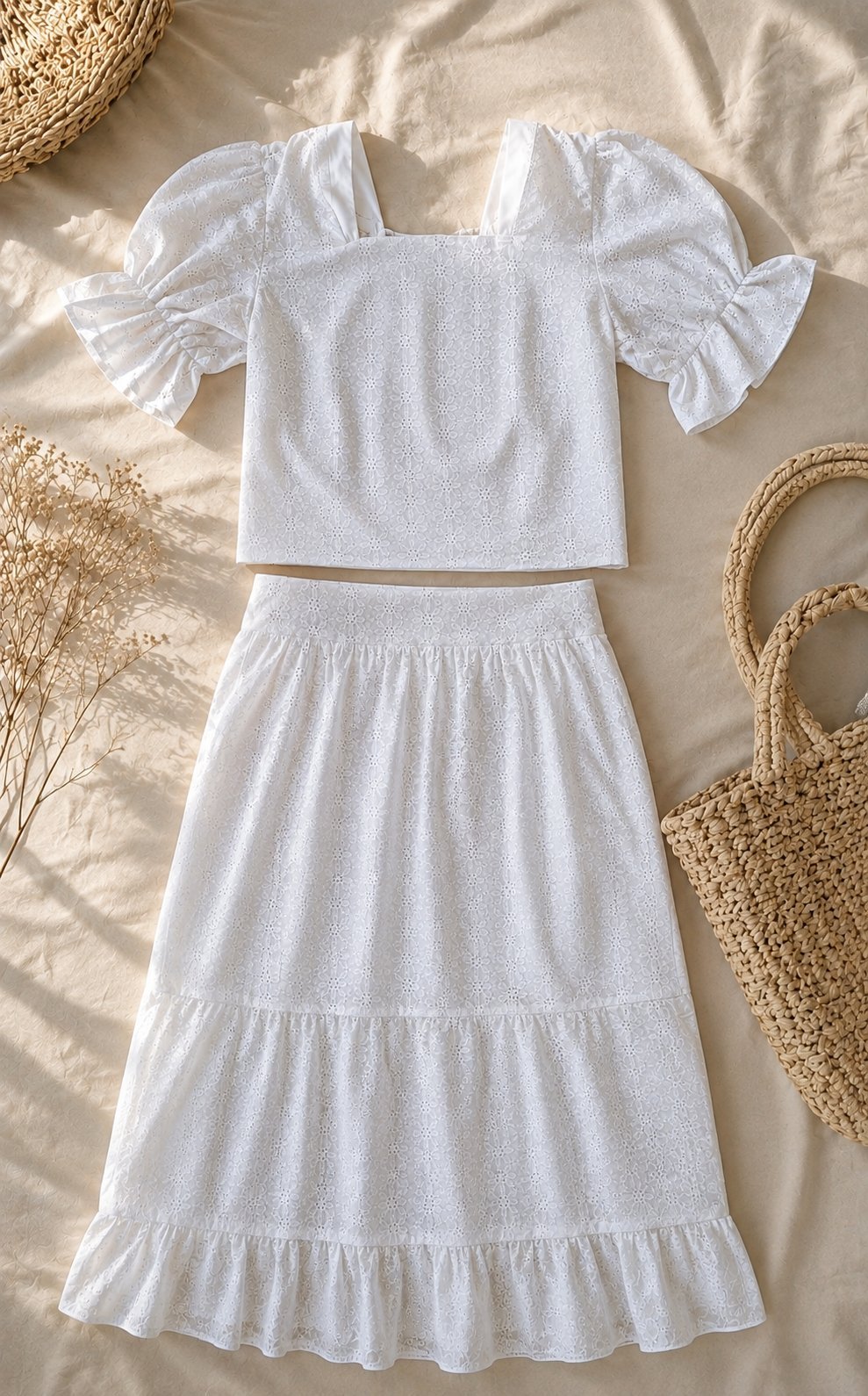 Ensemble Blanc (broderie anglaise)