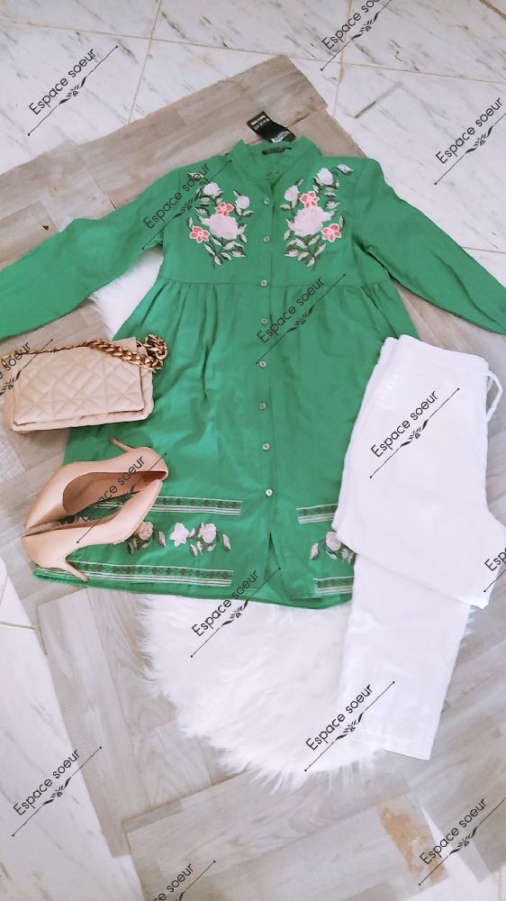 chemise vert 💚🍏