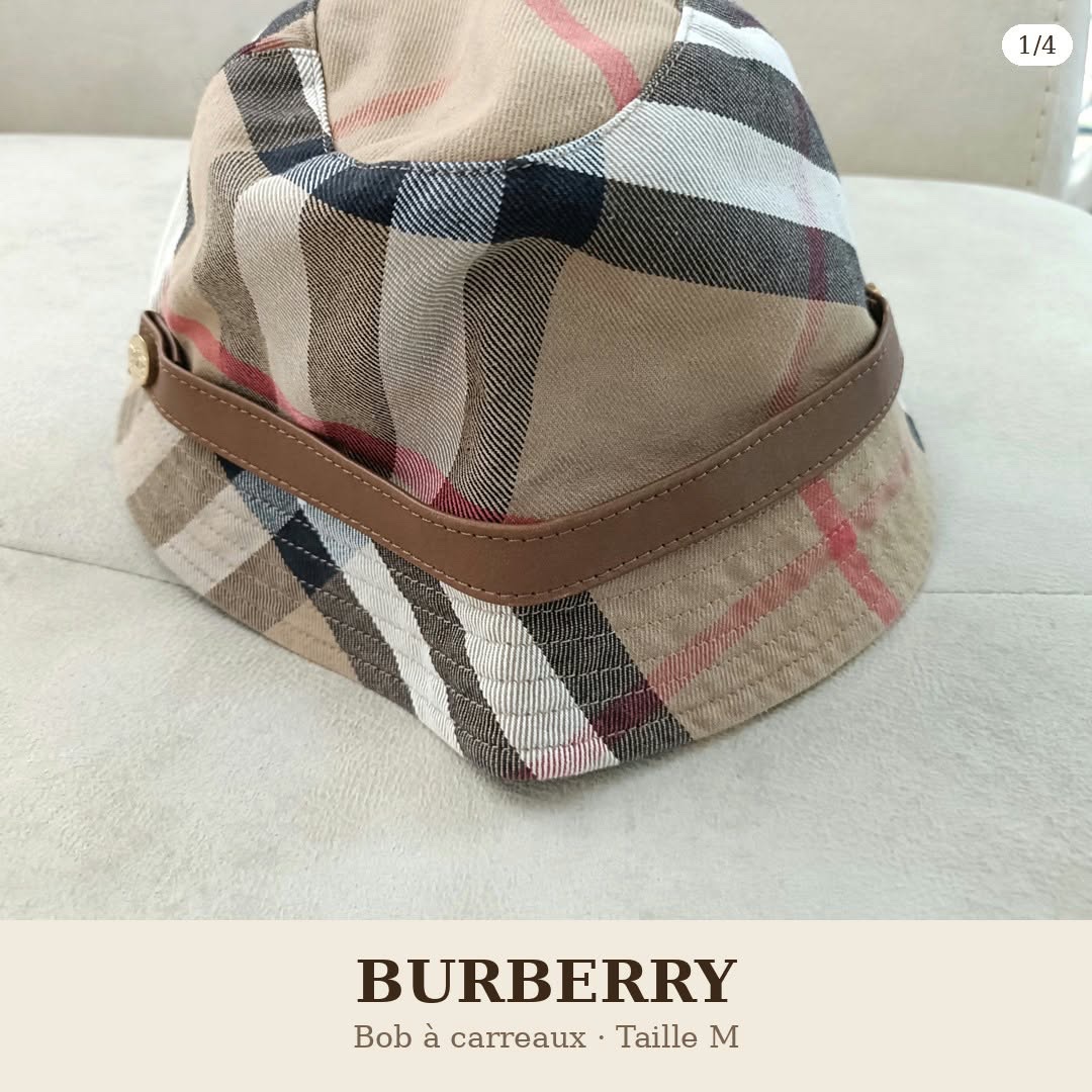 BOB Burberry à carreaux -Taille M