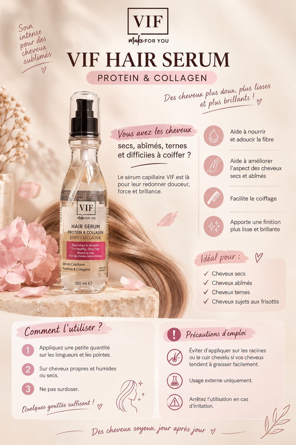 ✨ VIF Hair Serum – Protein & Collagen
