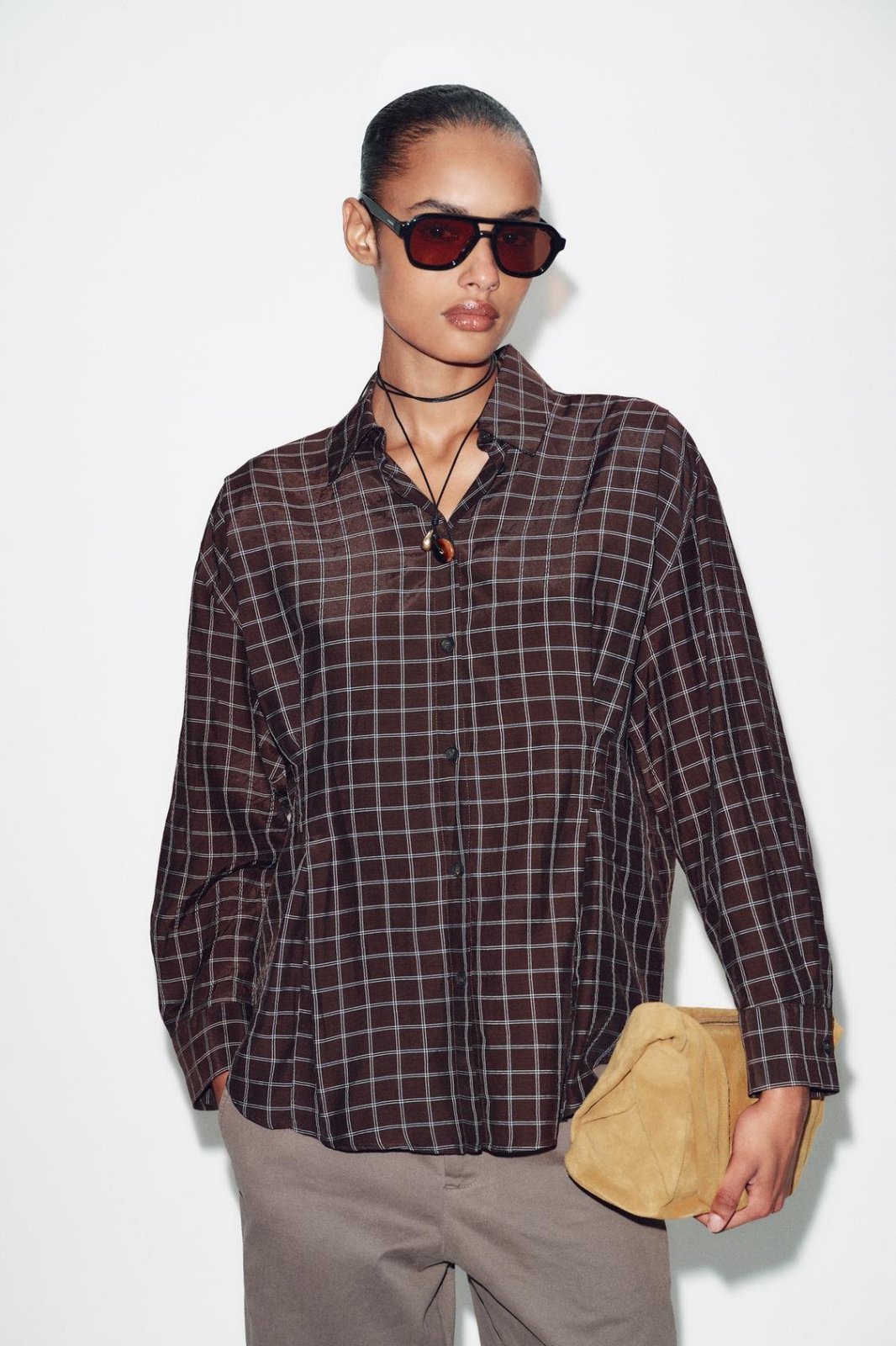 Chemise oversize à carreaux 